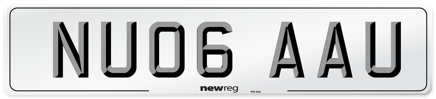 NU06 AAU Number Plate from New Reg